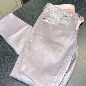 AG women’s Legging size 26R, lavender super skinny ankle coated jeans